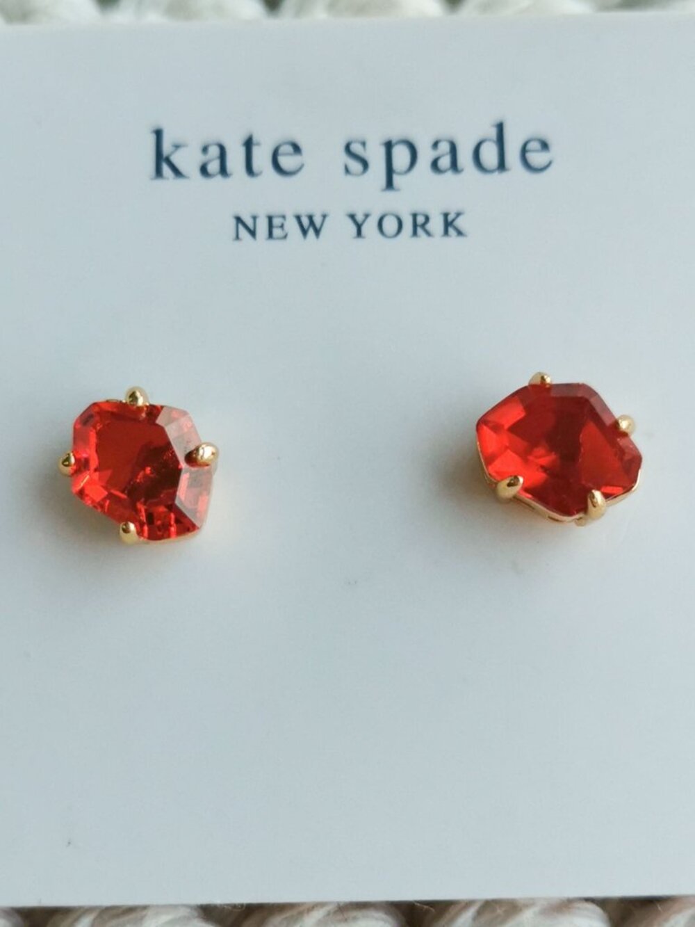 Kate Spade Treasure Trove Gold Pink Sand Stud Earrings